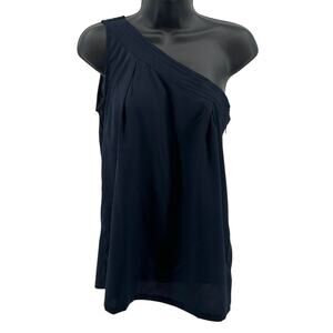Banana Republic Blouse WMNS S Sleeveless One Shoulder Sheer Lightweight Tank-Top